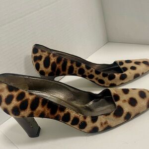 Dolce & Gabbana Brown Leopard Calf Hair Pumps Heels Shoes